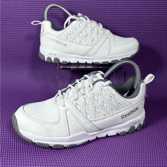 Reebok Sublite ASTM F2892-18 White Work Shoes SZ M's 5/W's 7M - Picture 1 of 14